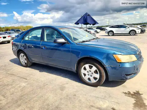 5NPET46C16H107298 — 2006 Hyundai Sonata, фото 4 с аукциона Copart, Боковая часть