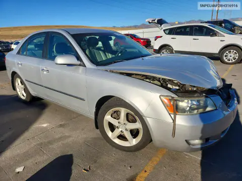 2008 Hyundai Sonata Se V6 VIN 5NPEU46F28H316916 фото 4