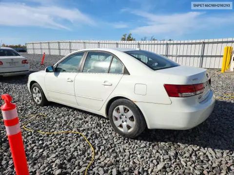 2008 Hyundai Sonata Gls VIN 5NPET46C98H298293 фото 2