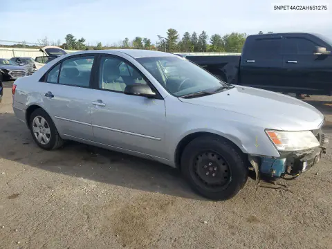 2010 Hyundai Sonata Gls VIN 5NPET4AC2AH651275 фото 4