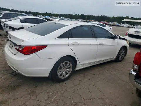 2011 Hyundai Sonata Gls VIN 5NPEB4ACXBH116294 фото 3