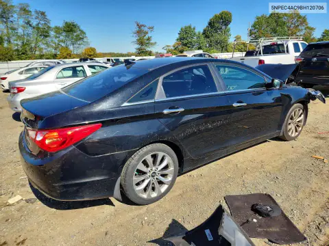 2011 Hyundai Sonata Se VIN 5NPEC4AC9BH120706 фото 3