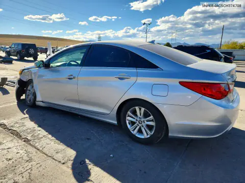 2012 Hyundai Sonata VIN 5NPEB4AC5CH374708 фото 2
