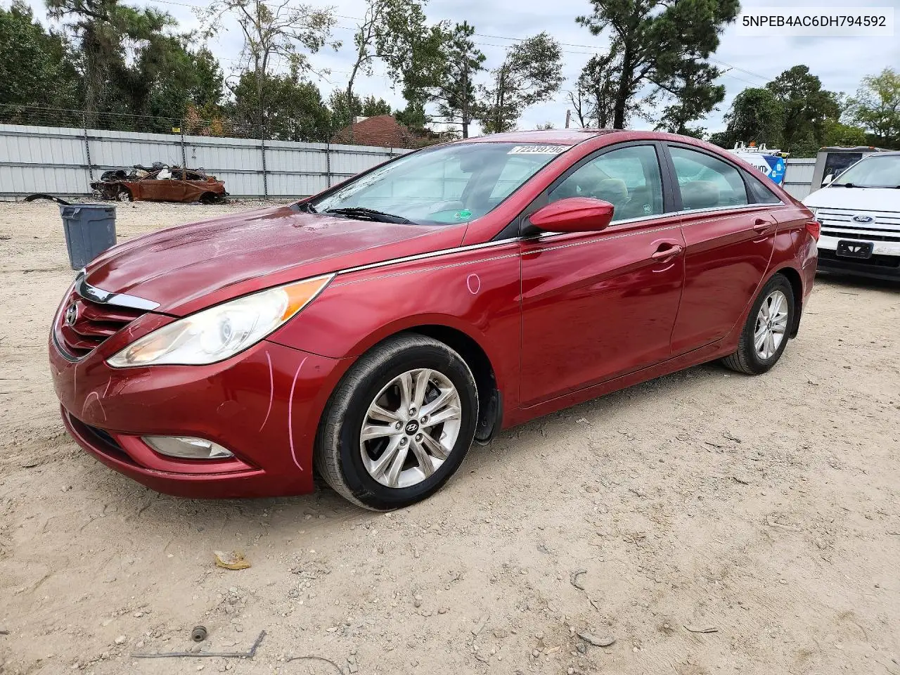 2013 Hyundai Sonata Gls VIN 5NPEB4AC6DH794592 фото 1