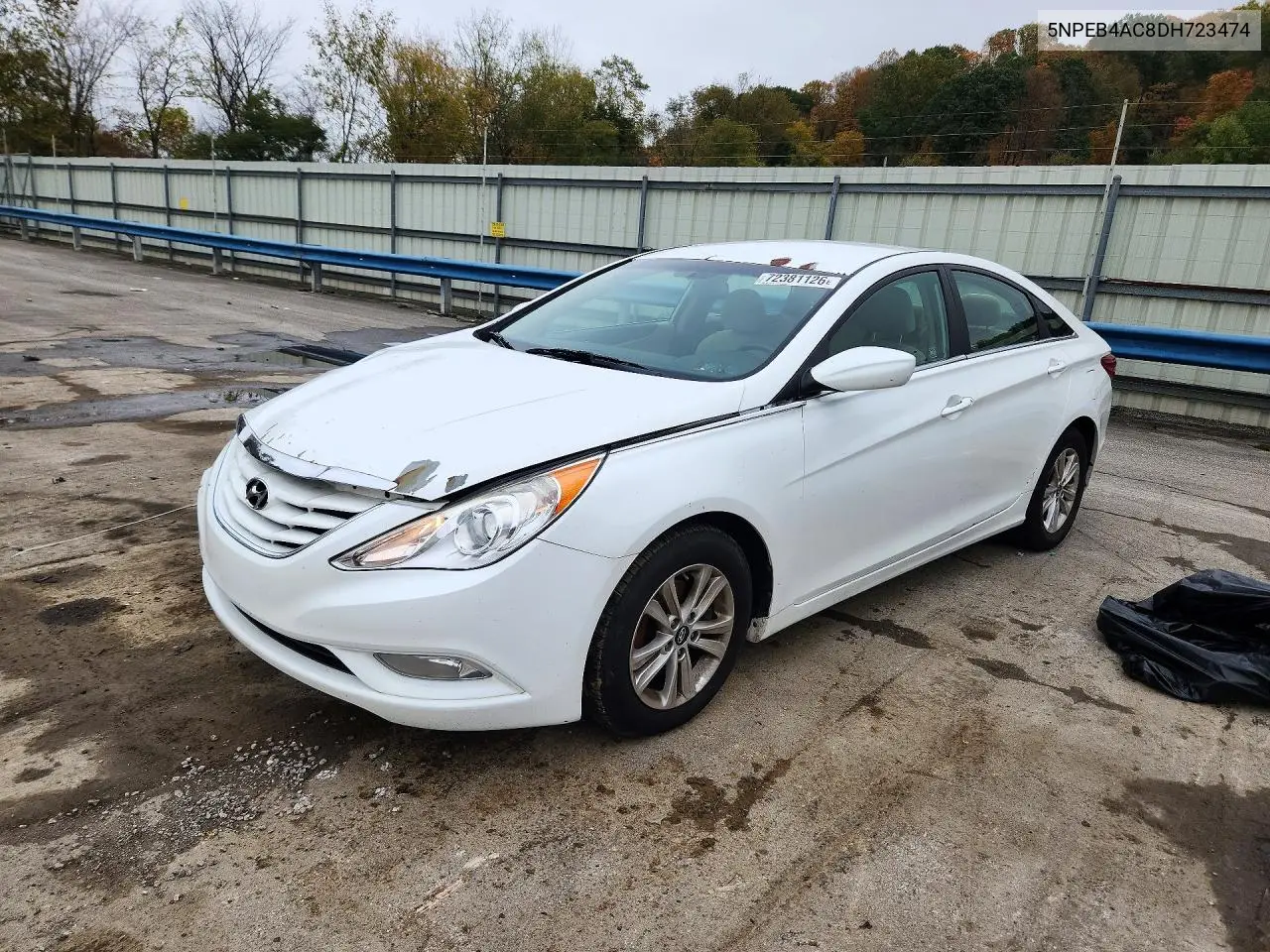 5NPEB4AC8DH723474 Hyundai Sonata 2013 — повреждение Передняя часть, фото до ремонта
