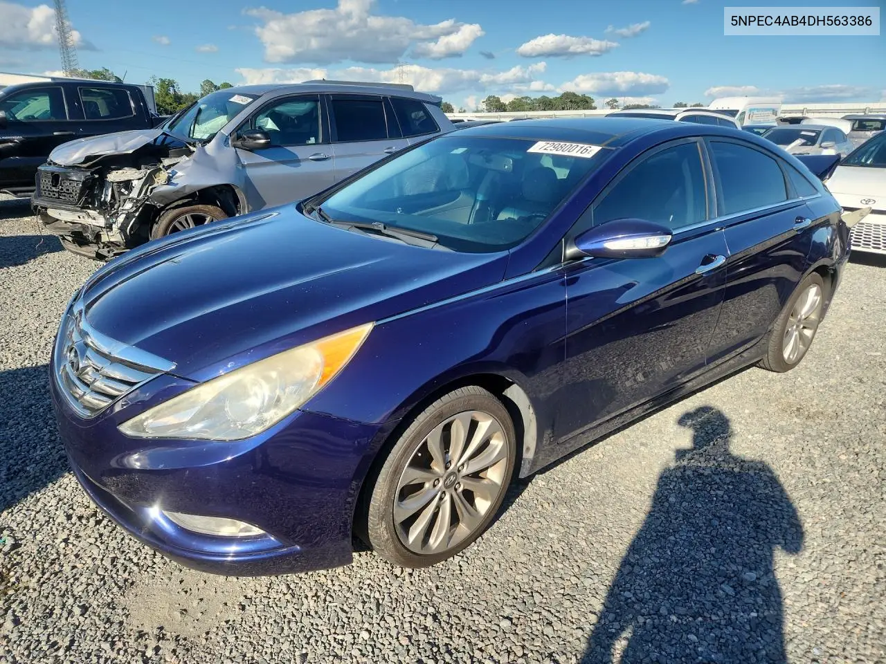 5NPEC4AB4DH563386 Hyundai Sonata 2013 — повреждение Задняя часть, фото до ремонта