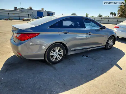 2014 Hyundai Sonata Gls VIN 5NPEB4ACXEH925542 фото 3