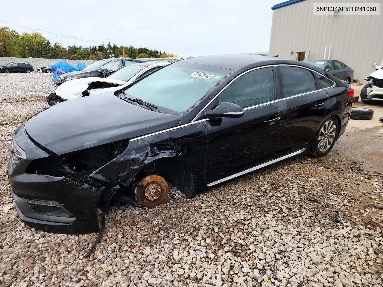 5NPE34AF5FH241068 Hyundai Sonata 2015 — повреждение Передняя часть, фото до ремонта