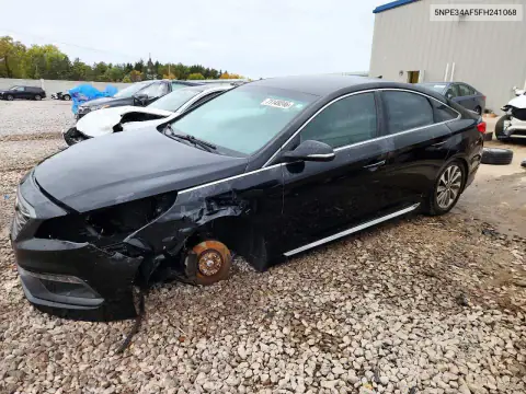 5NPE34AF5FH241068 — 2015 Hyundai Sonata, Передняя часть, фото до ремонта