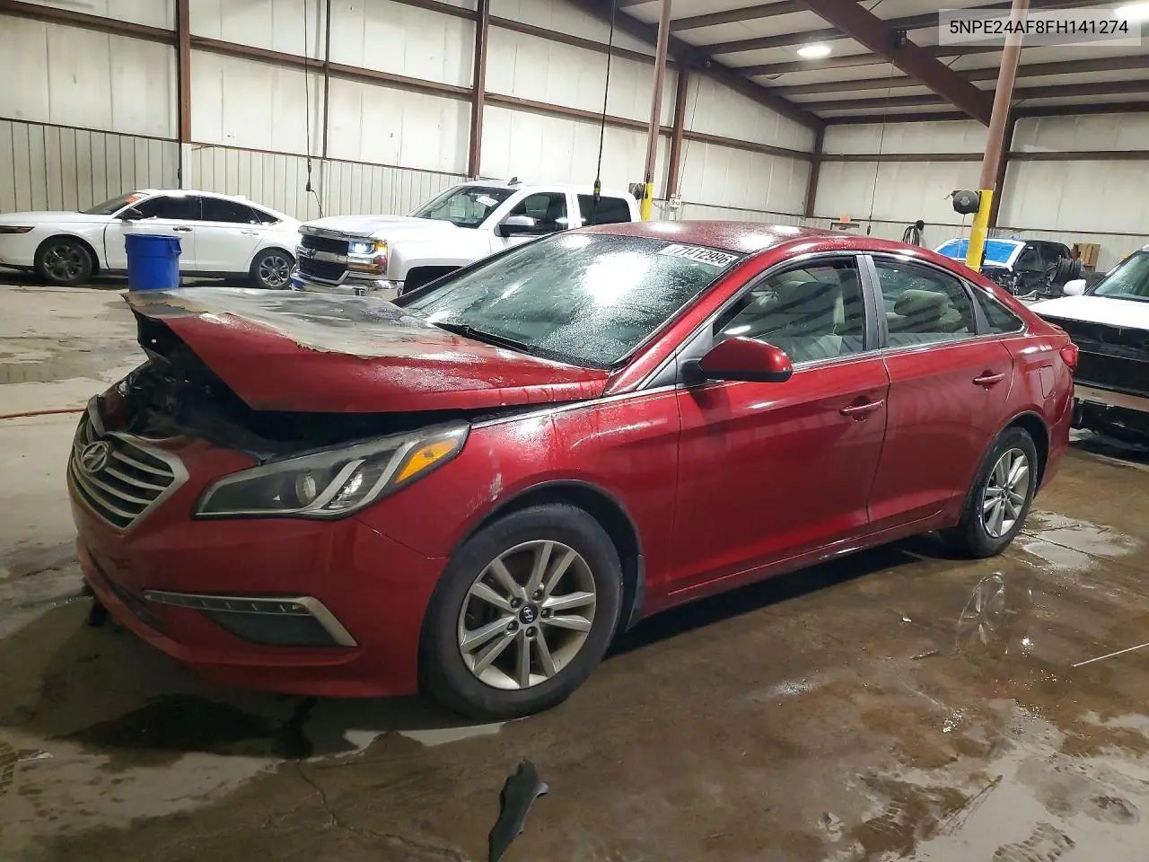 5NPE24AF8FH141274 Hyundai Sonata 2015 — повреждение Пожар двигателя, фото до ремонта