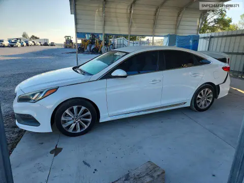 5NPE34AF2FH098371 — 2015 Hyundai Sonata, Задняя часть, фото до ремонта