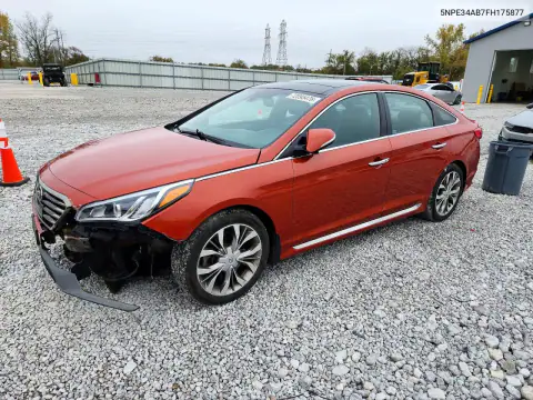 5NPE34AB7FH175877 — 2015 Hyundai Sonata, Передняя часть, фото до ремонта