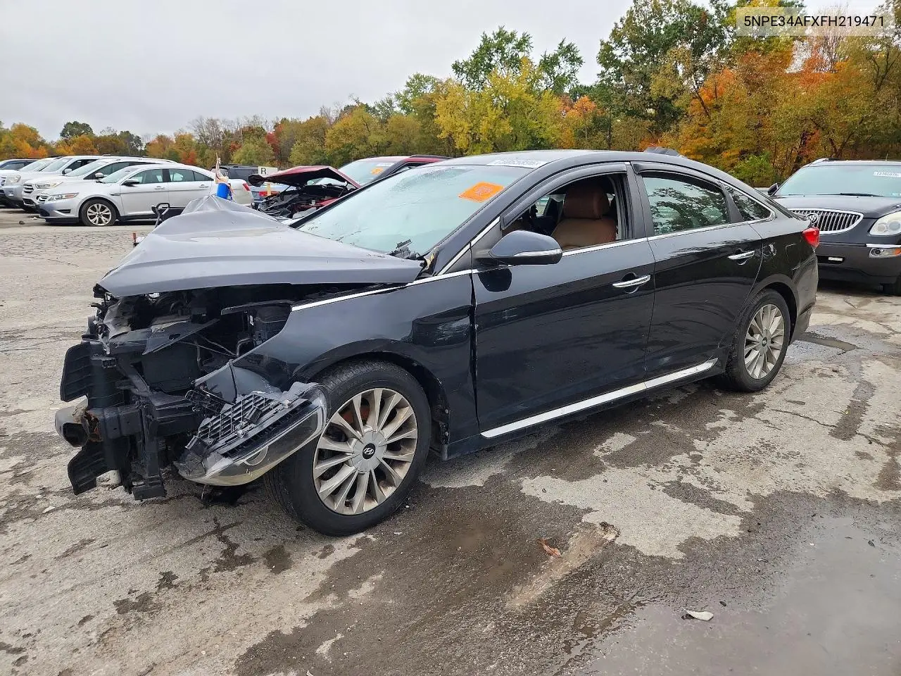 5NPE34AFXFH219471 Hyundai Sonata 2015 — повреждение Передняя часть, фото до ремонта