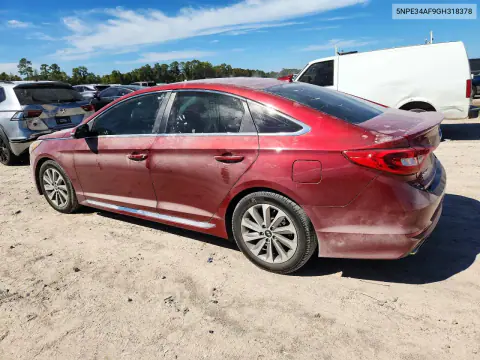 2016 Hyundai Sonata Sport VIN 5NPE34AF9GH318378 фото 2