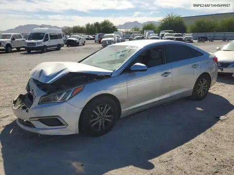 5NPE24AF1HH549957 — 2017 Hyundai Sonata, Передняя часть, фото до ремонта