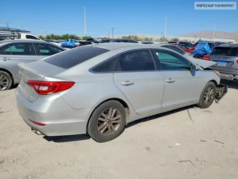 2017 Hyundai Sonata Se VIN 5NPE24AF1HH549957 фото 3