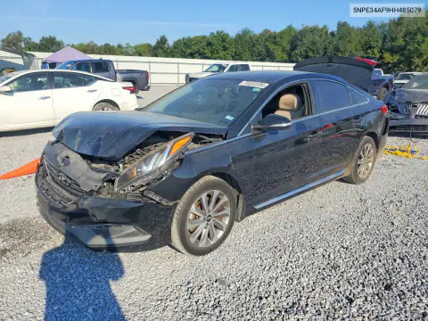 5NPE34AF9HH485079 — 2017 Hyundai Sonata, Передняя часть, фото до ремонта