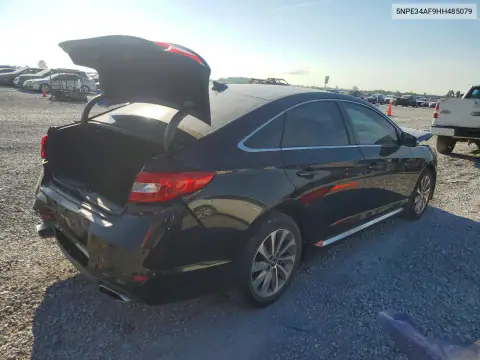 5NPE34AF9HH485079 — 2017 Hyundai Sonata, фото 3 с аукциона Copart, Передняя часть