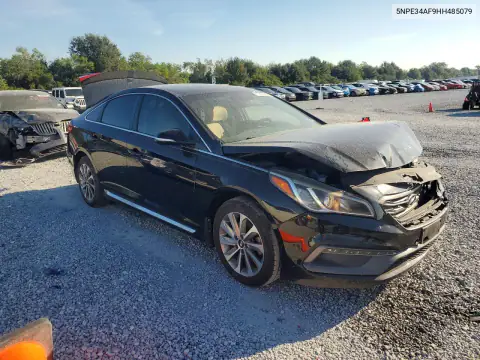 5NPE34AF9HH485079 — 2017 Hyundai Sonata, фото 4 с аукциона Copart, Передняя часть