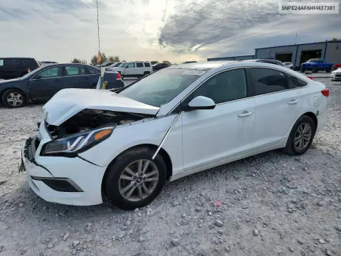 5NPE24AF6HH437381 — 2017 Hyundai Sonata, Передняя часть, фото до ремонта