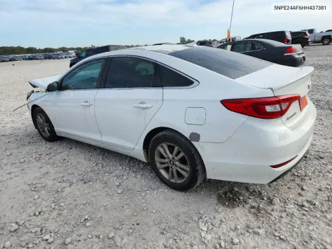 2017 Hyundai Sonata Se VIN 5NPE24AF6HH437381 фото 2