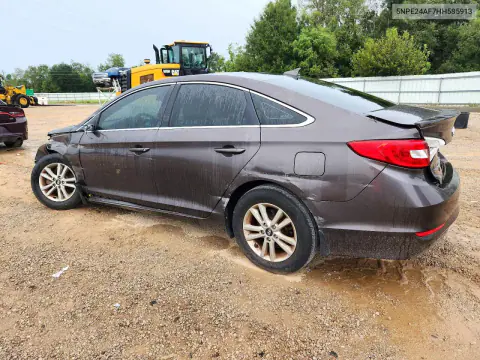 2017 Hyundai Sonata Se VIN 5NPE24AF7HH585913 фото 2