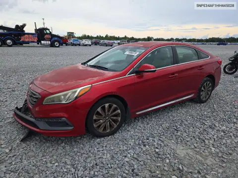 5NPE34AF1HH445028 — 2017 Hyundai Sonata, Передняя часть, фото до ремонта