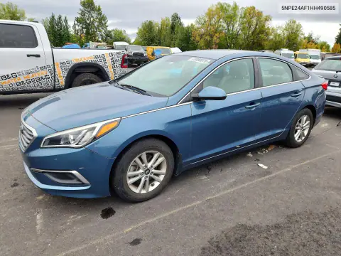 5NPE24AF1HH490585 — 2017 Hyundai Sonata, Передняя часть, фото до ремонта