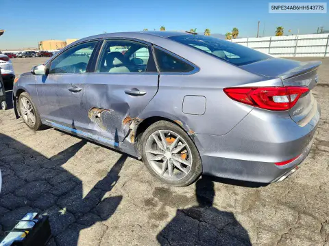 2017 Hyundai Sonata Sport 2.0T VIN 5NPE34AB6HH543775 фото 2