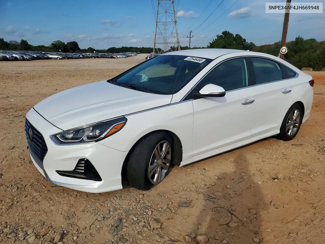 2018 Hyundai Sonata Sel VIN 5NPE34AF4JH669948 фото 1