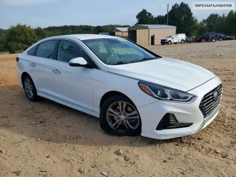 2018 Hyundai Sonata Sel VIN 5NPE34AF4JH669948 фото 4