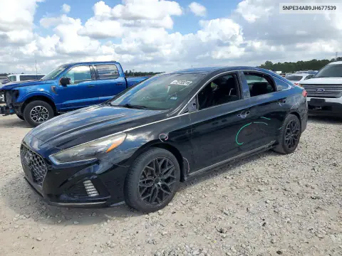 5NPE34AB9JH677539 Hyundai Sonata 2018 — повреждение Сторона, фото до ремонта