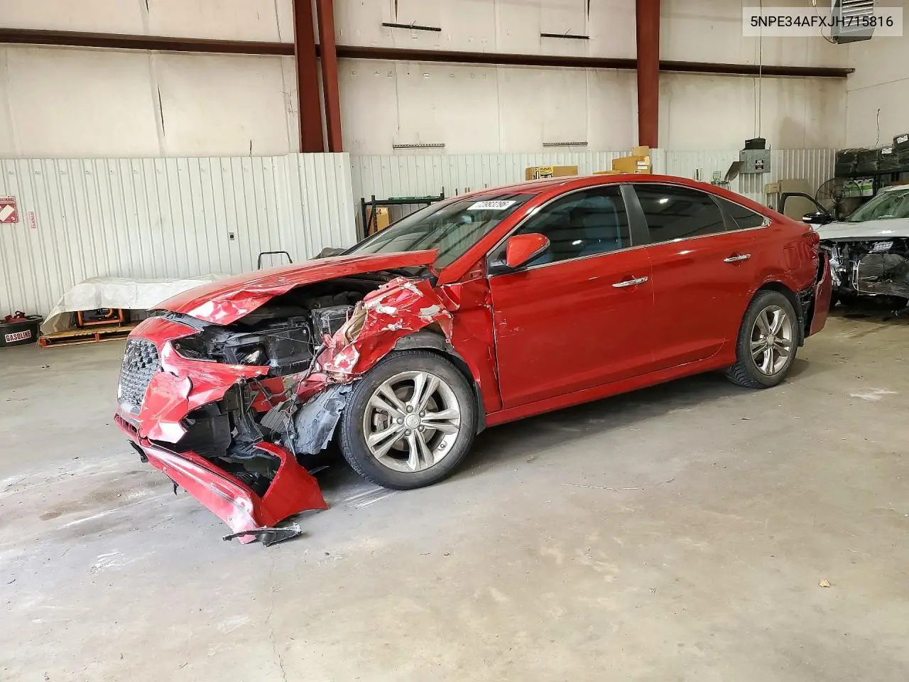 5NPE34AFXJH715816 Hyundai Sonata 2018 — повреждение Передняя часть, фото до ремонта