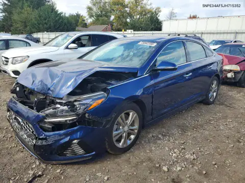 5NPE34AF5JH715352 — 2018 Hyundai Sonata, Передняя часть, фото до ремонта