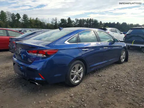 5NPE34AF5JH715352 — 2018 Hyundai Sonata, фото 3 с аукциона Copart, Передняя часть