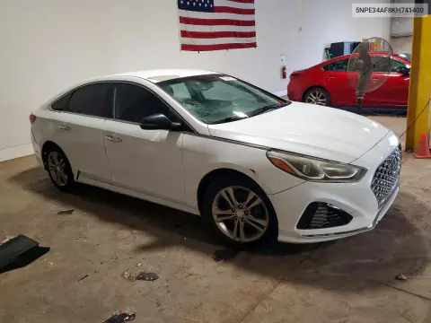2019 Hyundai Sonata Sel VIN 5NPE34AF8KH741400 фото 4