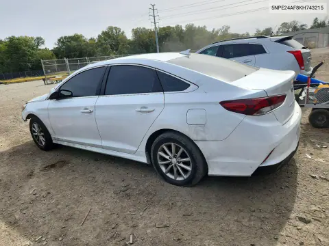 2019 Hyundai Sonata Se VIN 5NPE24AF8KH743215 фото 2