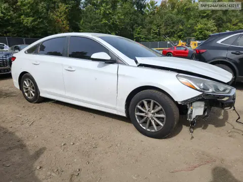 2019 Hyundai Sonata Se VIN 5NPE24AF8KH743215 фото 4