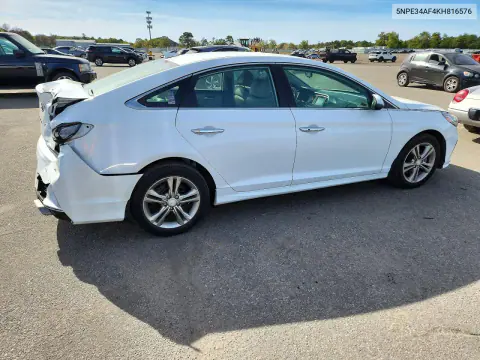 2019 Hyundai Sonata Sel VIN 5NPE34AF4KH816576 фото 3