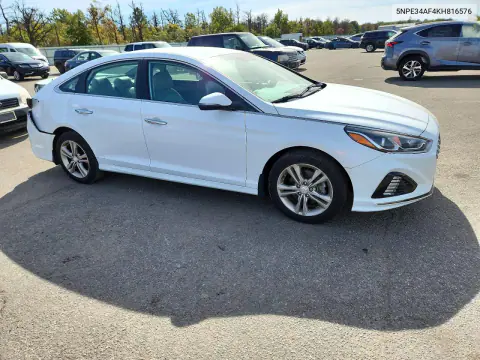 2019 Hyundai Sonata Sel VIN 5NPE34AF4KH816576 фото 4