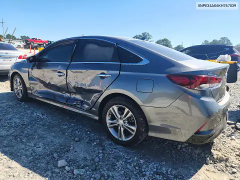 5NPE34AK6KH767039 — 2019 Hyundai Sonata, фото 2 с аукциона Copart, Боковая часть