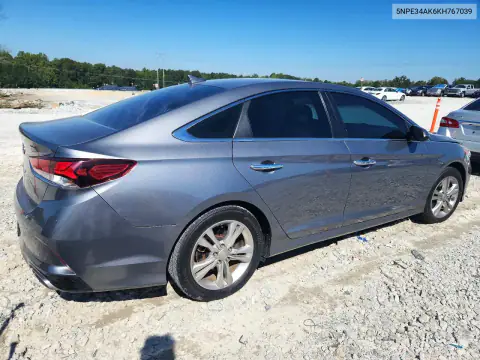 5NPE34AK6KH767039 — 2019 Hyundai Sonata, фото 3 с аукциона Copart, Боковая часть