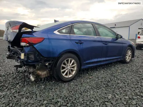 5NPE24AF0KH746092 — 2019 Hyundai Sonata, фото 3 с аукциона Copart, Задняя часть