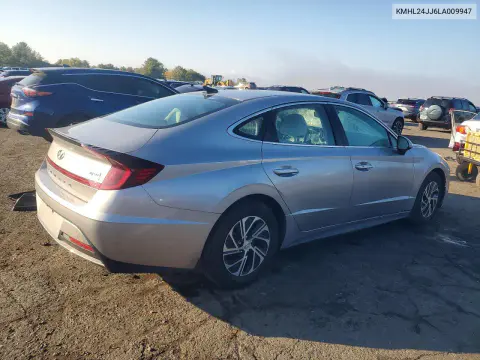 2020 Hyundai Sonata Blue VIN KMHL24JJ6LA009947 фото 3