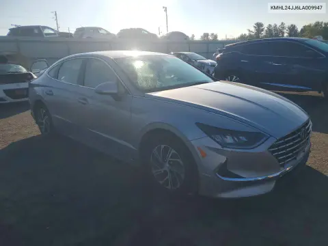 2020 Hyundai Sonata Blue VIN KMHL24JJ6LA009947 фото 4