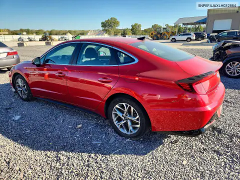 2020 Hyundai Sonata Sel VIN 5NPEF4JAXLH032884 фото 2