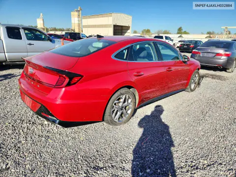 2020 Hyundai Sonata Sel VIN 5NPEF4JAXLH032884 фото 3