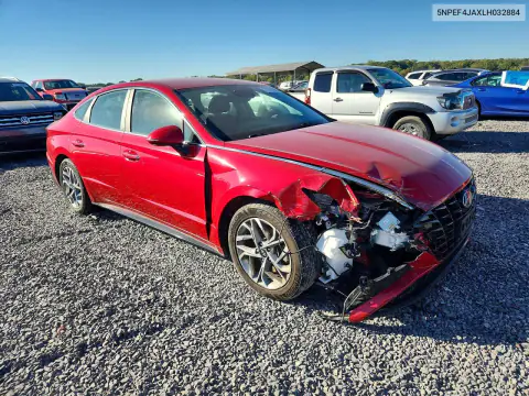2020 Hyundai Sonata Sel VIN 5NPEF4JAXLH032884 фото 4