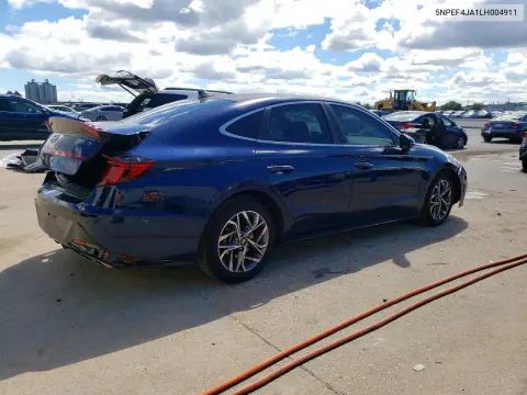 2020 Hyundai Sonata Sel VIN 5NPEF4JA1LH004911 фото 3