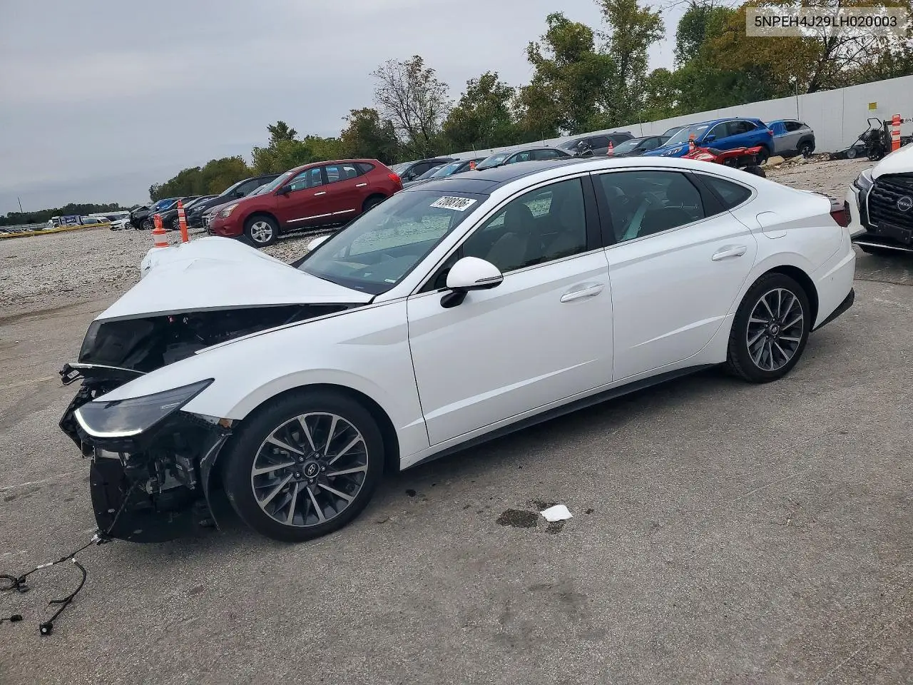 5NPEH4J29LH020003 Hyundai Sonata 2020 — повреждение Передняя часть, фото до ремонта